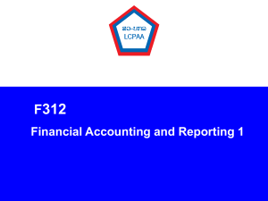 F312 Financial Accounting and Reporting 1 Textbook