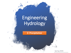 Engineering Hydrology: Precipitation Module