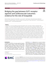 Tirzepatide and Cardiovascular Outcomes: Review of GLP1-GIP Receptor Agonism