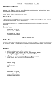 Module 4: Core Exercises &ndash; Planks Guide