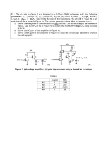 CMOS Amplifier Design Problem Set