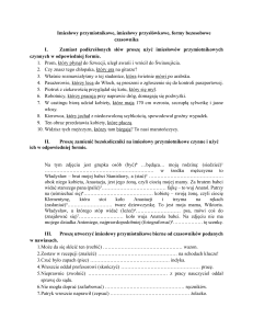 Ćwiczenia z imiesłow&oacute;w przymiotnikowych i przysł&oacute;wkowych