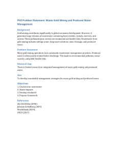 PhD Problem Statement: Waste Gold Mining & Produced Water Management