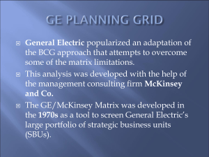 GE Planning Grid: Strategic Management Matrix
