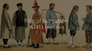 Rise of Sun Yat-sen & 1911 Revolution Summary