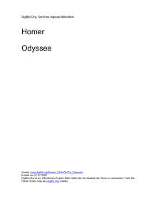 Homer: Odyssee - Deutsche &Uuml;bersetzung