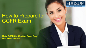 GCFR Exam Preparation Guide
