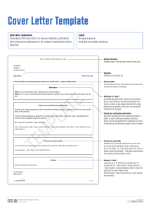Cover Letter Template - CBS Career Centre