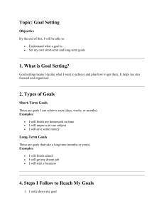 Goal Setting Guide: Understand & Set Short & Long-Term Goals