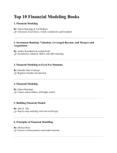 Top 10 Financial Modeling Books