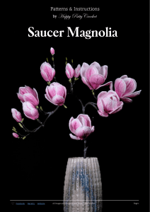 Saucer Magnolia Crochet Pattern by Happy Patty Crochet
