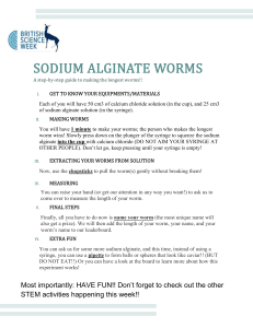 Sodium Alginate Worms Experiment Guide