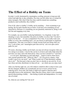 Effect of Hobbies on Teens: Benefits & How to Choose