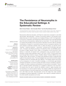 Persistence of Neuromyths in Education: Systematic Review