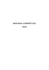 2026 Housing Committee Guide: Roles & Responsibilities