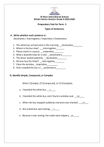 Types of Sentences Worksheet Grade 9