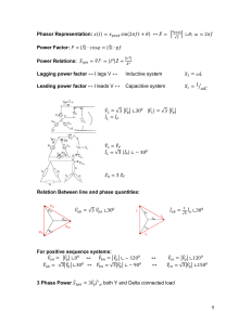Electrical Engineering: Phasors & 3-Phase Power Systems