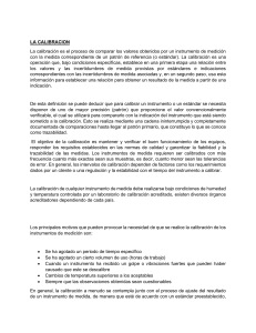 La Calibraci&oacute;n: Proceso, Objetivos y Trazabilidad