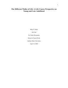 Life Course Perspective on Young and Late Adulthood Research