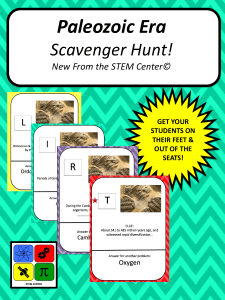 Paleozoic Era Scavenger Hunt Activity