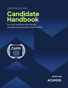 CAMS Certification - Candidate Handbook - English