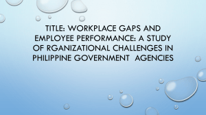 Workplace Gaps and Employee Performance in Philippine Government Agencies