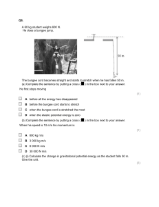 Physics Bungee Jump Problem