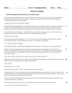 Reading Revision: Examination Day Worksheet