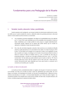 Fundamentos for a Pedagogy of Death: Education and Death