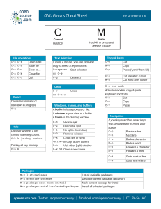 GNU Emacs Cheat Sheet: Key Commands & Shortcuts