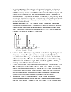 Hydrogeology Problems: Well Testing & Soil Permeability Calculations