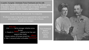 World War I Causes Worksheet