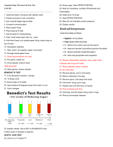 Integrated Bag Technique & Urine Test Procedure