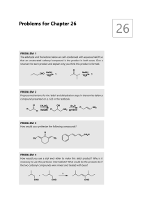 Organic Chemistry Problems: Aldol & Claisen Reactions