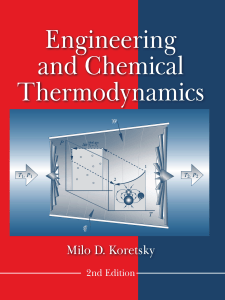 Engineering and Chemical Thermodynamics Textbook