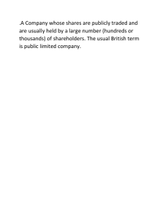 Definition of Public Limited Company