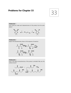 Organic Chemistry Problems: Chapter 33 Diastereoselectivity