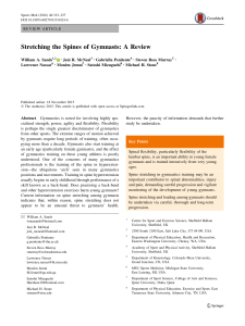 Stretching the Spines of Gymnasts: A Review