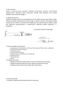 Ćwiczenie z polaryzacji światła - raport laboratoryjny