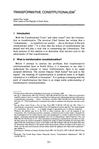 Transformative Constitutionalism: Justice Langa's 2006 Lecture