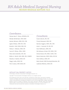 RN Adult Medical Surgical Nursing Review Module 10.0