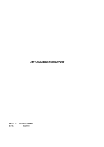 Earthing Calculations Report