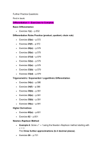 Further Practice Questions: Calculus & Differential Equations Exercises