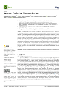 Ammonia Production Plants Review - Fuels Journal