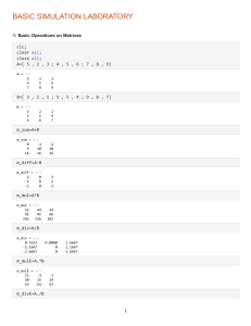 Laboratorio de Simulaci&oacute;n B&aacute;sica: Operaciones de Matrices y Se&ntilde;ales en MATLAB