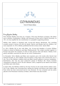 Ozymandias Form IV Poetry Notes by Shelley