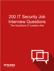 200 IT Security Job Interview Questions