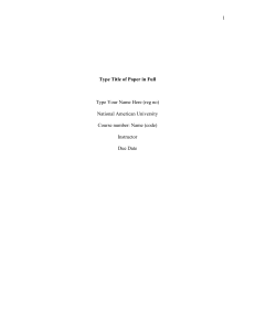 Academic Paper Template for College Students