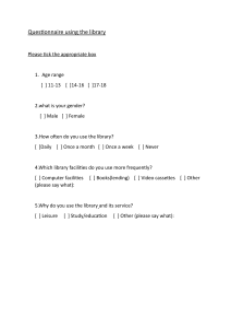 Library Usage Questionnaire for Students
