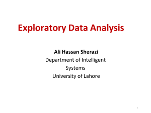 Exploratory Data Analysis Lecture Notes